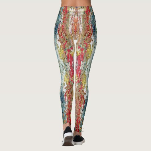 Symphony of Chaos - Abstract palet van echte artie Leggings (Achterkant)