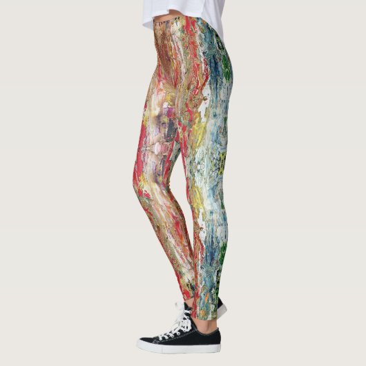 Symphony of Chaos - Abstract palet van echte artie Leggings (Links)