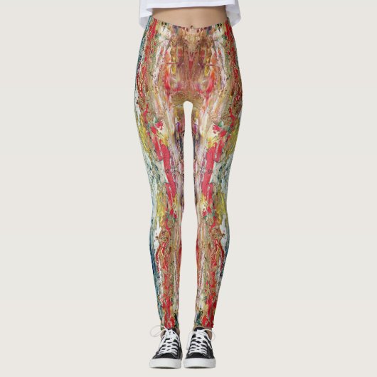 Symphony of Chaos - Abstract palet van echte artie Leggings (Voorkant)