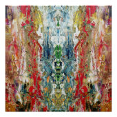 Symphony of Chaos - Abstract palet van echte artie Perfect Poster (Voorkant)