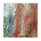 Symphony of Chaos - Abstract palet van echte artie Tegeltje (Voorkant)