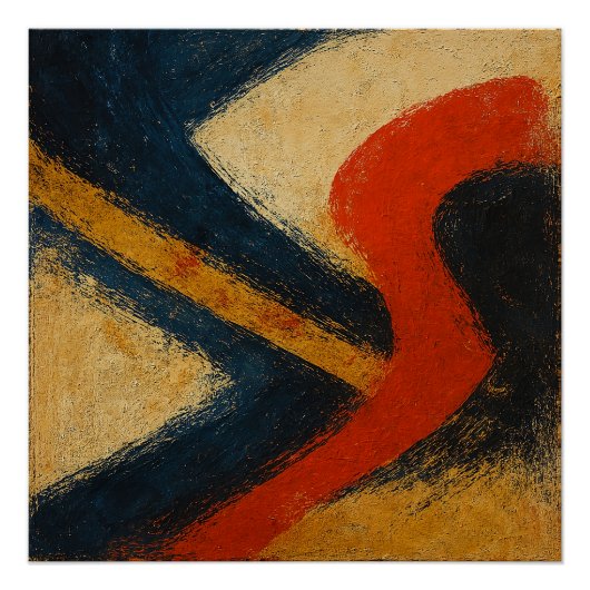 Symphony of Currents: Obama Hoze Festival Abstract Perfect Poster (Voorkant)