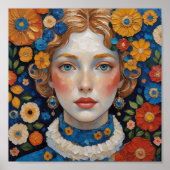 Symphony of Flowers Poster | Maximalist Wall Art (Voorkant)