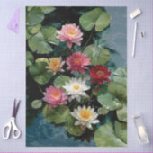 Symphony of Water Lilies Decoupage Tissuepapier (Craft)