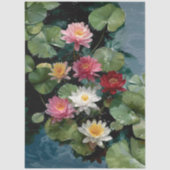 Symphony of Water Lilies Decoupage Tissuepapier (Voorkant)