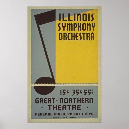 Symphony Orchestra Vintage Poster (Voorkant)