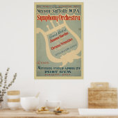 Symphony Orchestra WPA  Music Poster (Keuken)