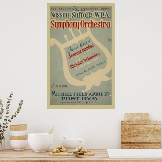 Symphony Orchestra WPA  Music Poster (Keuken)