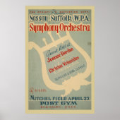 Symphony Orchestra WPA  Music Poster (Voorkant)