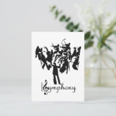 SYMPHONY-orkest in een gestileerd design Briefkaart (Staand voorkant)