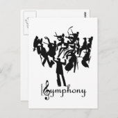 SYMPHONY-orkest in een gestileerd design Briefkaart (Voorkant / Achterkant)
