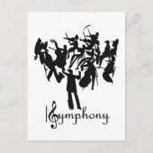 SYMPHONY-orkest in een gestileerd design Briefkaart (Voorkant)