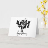 SYMPHONY-orkest in een gestileerd design Kaart (Gele Bloem)