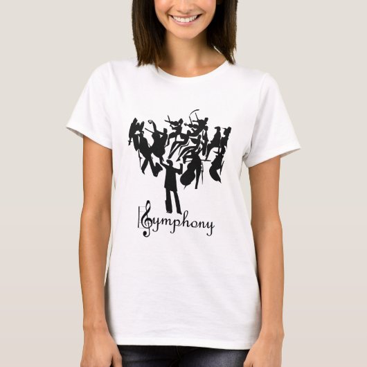 SYMPHONY-orkest in een gestileerd design T-shirt (Voorkant)