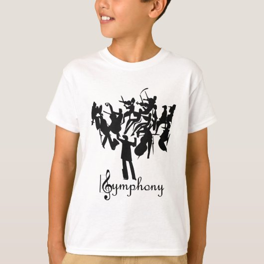 SYMPHONY-orkest in een gestileerd design T-shirt (Voorkant)