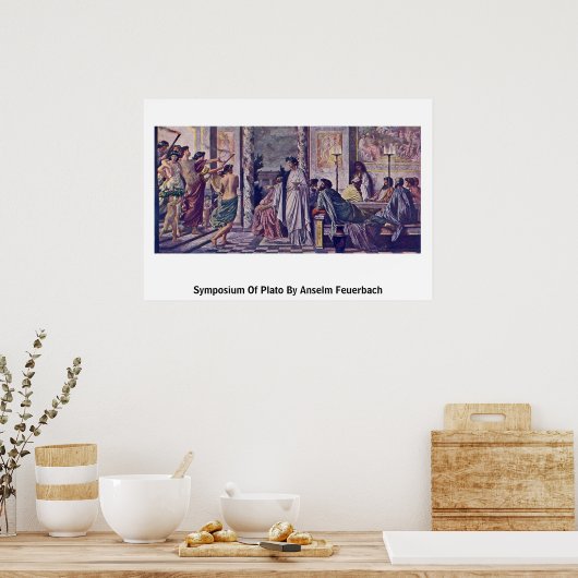 symposium van Plato door Anselm Feuerbach Poster (Keuken)