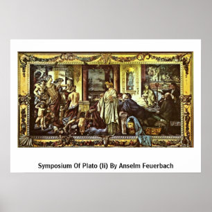 symposium van Plato (II) door Anselm Feuerbach Poster