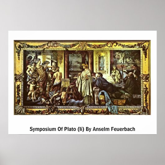 symposium van Plato (II) door Anselm Feuerbach Poster (Voorkant)