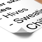 Symptomen die vaak voorkomen in Poisonous Spider B Poster (Hoek)