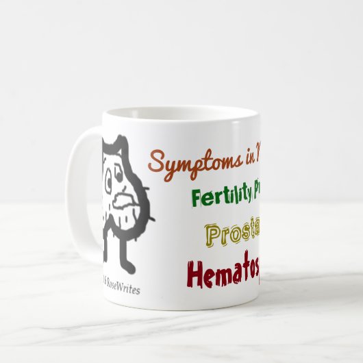 Symptomen in Mannen Zika Mok door RoseWrites (Voorkant links)