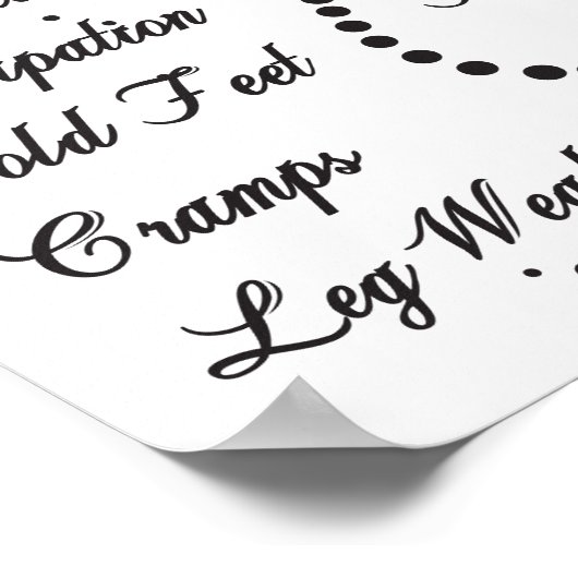 Symptomen Lumbar Spinale subluxen Chiropraktijk Poster (Hoek)