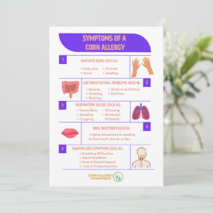 Symptomen van een maïallergie 5x7 Kaarten