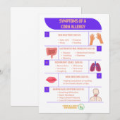 Symptomen van een maïs allergie 5x7 Kaarten (Voorkant / Achterkant)