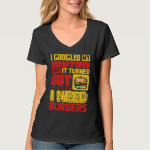 Symptomen van gegrilde kaasburger  Fast Food Burge T-shirt