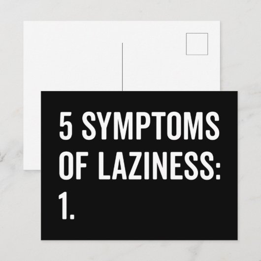 Symptomen van het citaat van het grappige citaat v briefkaart (Voorkant / Achterkant)