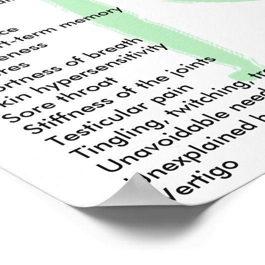 Symptomen van infectie door teik Borne Educational Poster (Hoek)