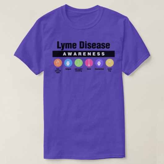 Symptomen van lymfestelselaandoeningen t-shirt (Design voorkant)