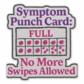 Symptoom Punch Kaart Sticker (Voorkant)