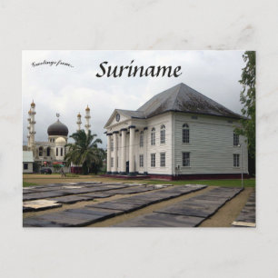 Synagoge en Moskee Paramaribo Suriname Briefkaart
