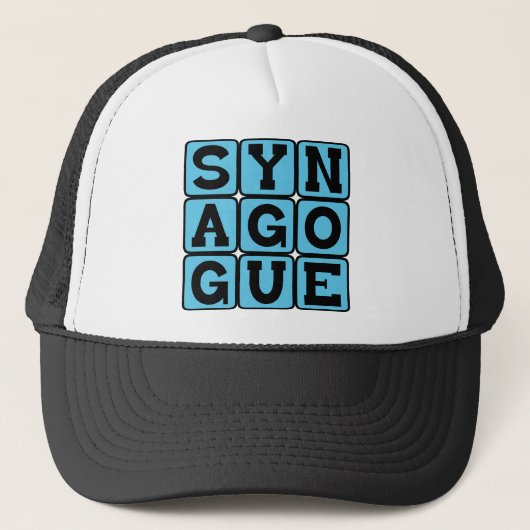 Synagoge, gebedsplaats trucker pet (Voorkant)
