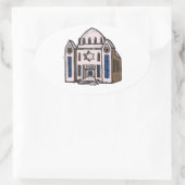 synagoge ovale sticker (Tas)