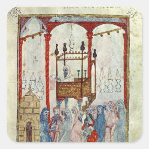 Synagogue, c.1350, Noord-Spanje Vierkante Sticker