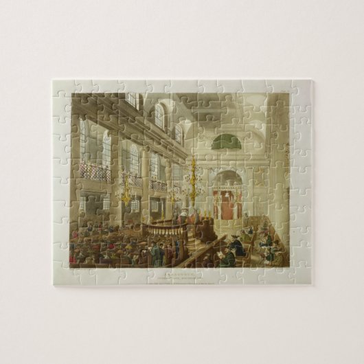 Synagogue, Dukes Place, Houndsditch, van Ackerman Legpuzzel (Horizontaal)