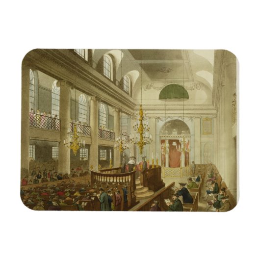 Synagogue, Dukes Place, Houndsditch, van Ackerman Magneet (Horizontaal)