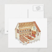 Synagogue. Vijftiende eeuw. Midden-Europa Briefkaart (Voorkant / Achterkant)