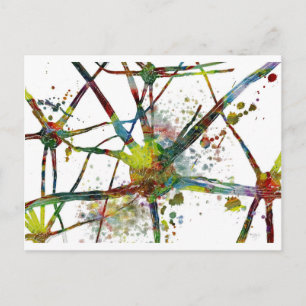 Synapes Medische Abstracte Cadeaus Briefkaart