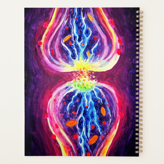 Synaps met neurotransmitters planner (Achterkant)