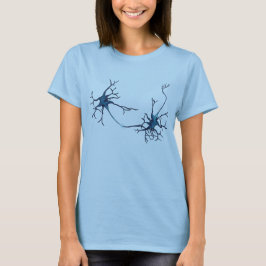 Synaps tussen neuronen, neurowetenschap neuron t-shirt