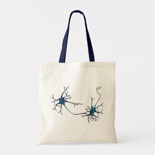 Synaps tussen neuronen, neurowetenschap neuron tote bag (Achterkant)