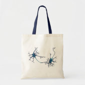 Synaps tussen neuronen, neurowetenschap neuron tote bag (Voorkant)