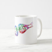 Synapse-receptor, neurologie, medische kunst koffiemok (Voorkant rechts)