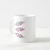 Synapse-receptor, neurologie, medische kunst koffiemok (Voorkant links)