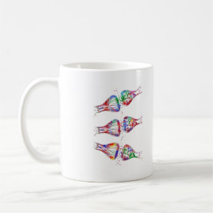 Synapse-receptor, neurologie, medische kunst koffiemok