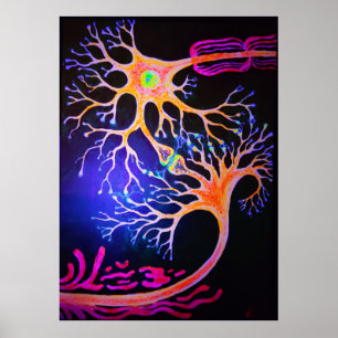 Synapsen die neuronen verbinden poster
