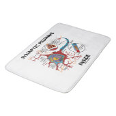 Synaptisch snoeien in neonsynapse neurologie badmat (Gekanteld)