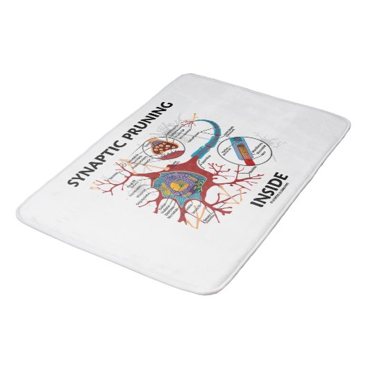 Synaptisch snoeien in neonsynapse neurologie badmat (Gekanteld)